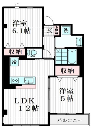 越谷市大沢3丁目新築マンション（仮）の物件間取画像